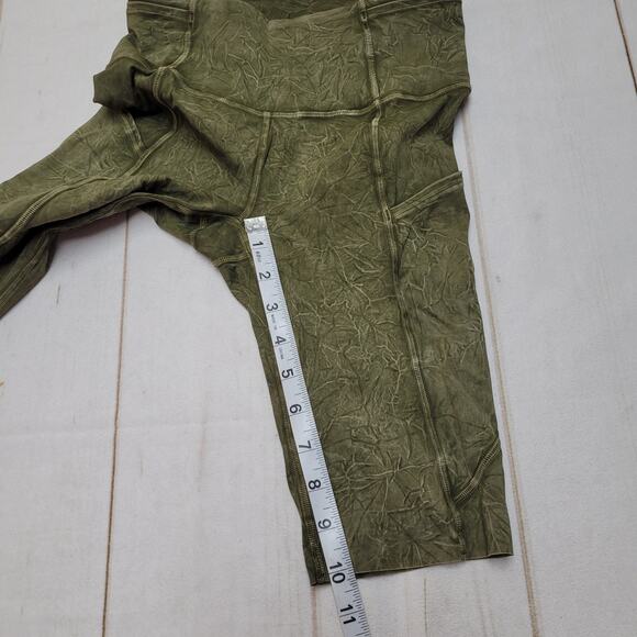 Lululemon fast and free biker shorts high rise green ice wash - Picture 4 of 7